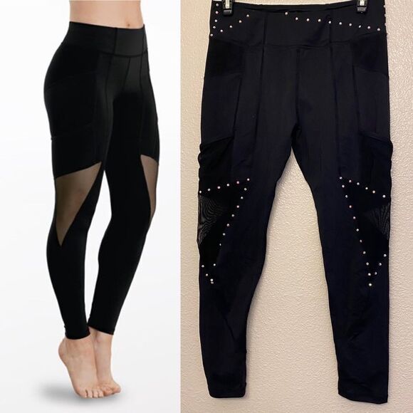 Weissman dance costume black pants FlexTek Mesh Pocket Leggings CF10301 SA - Picture 1 of 14